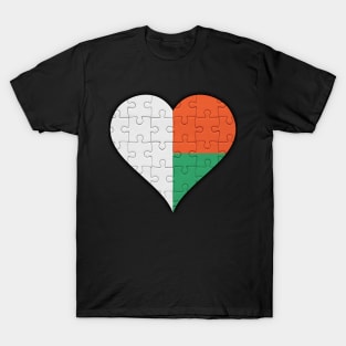 Malagasy Jigsaw Puzzle Heart Design - Gift for Malagasy With Madagascar Roots T-Shirt